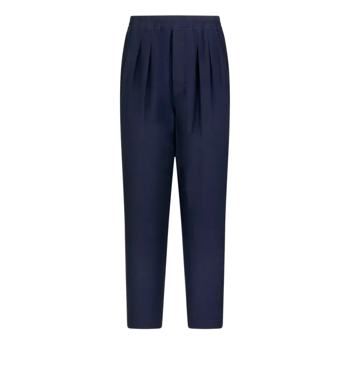 LYOCELL LIGHTWEIGHT PLEATED LOUNGE PANT NAVY BLAZER online